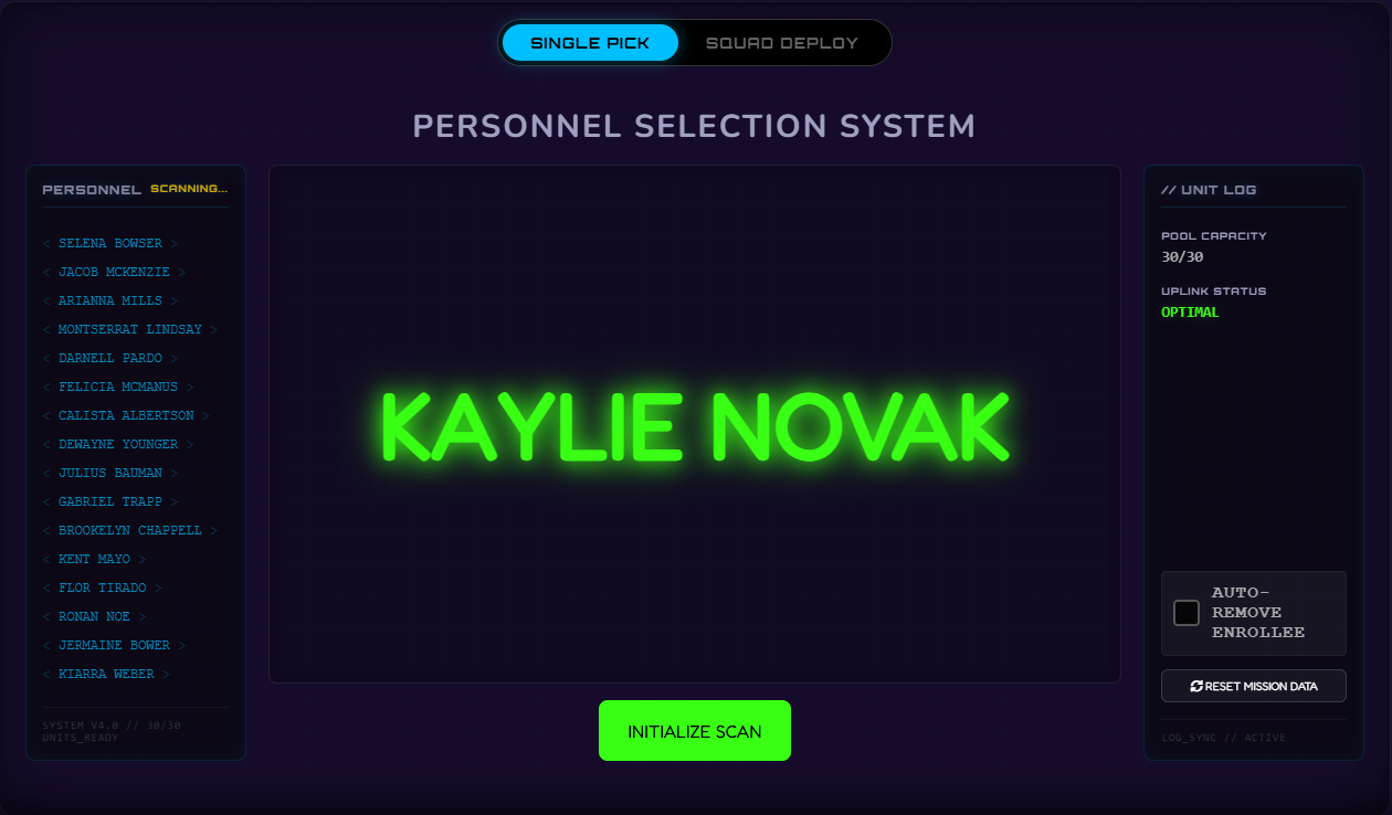Student Picker Widget