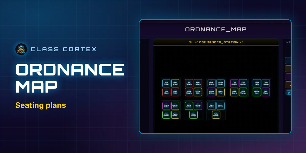 Class Cortex Ordnance Map drag-and-drop seating chart